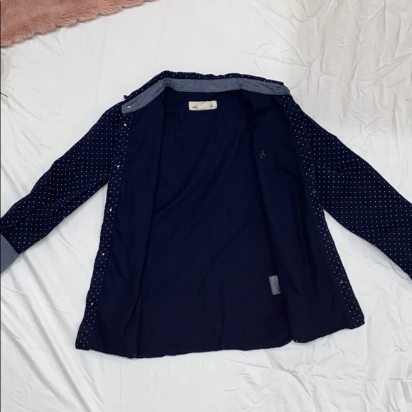 Boys 8-9 Youth Button Down L.O.G.G. Blue Shirt - Picture 6 of 8